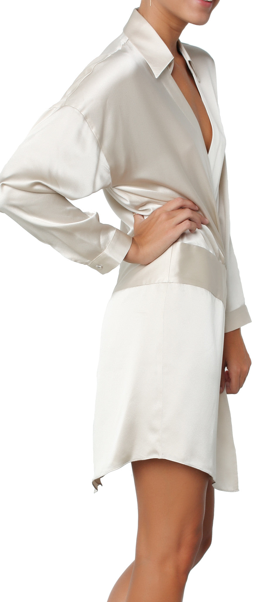 michelle mason wrap mini dress